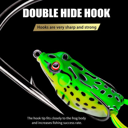 Frog Lure Soft Tube Bait Plastic Fishing Lure with Fishing Hooks